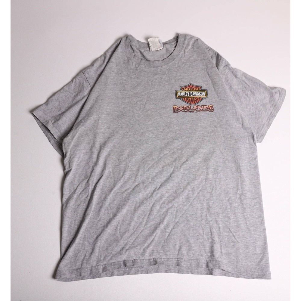 Harley-Davidson Badlands Wall South Dakota Graphic T-Shirt Gray Mens Large 2011
